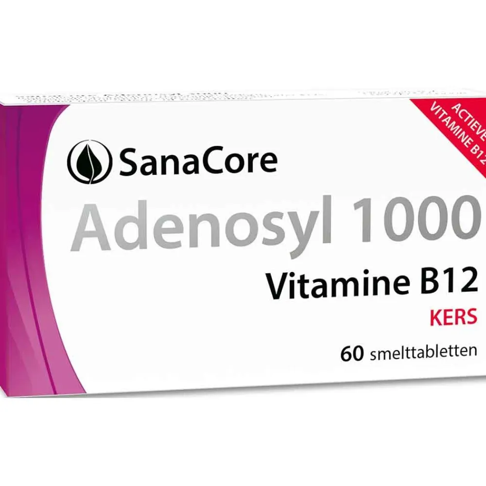 Sanacore Stress|Immuunsysteem>Adenosyl 1000 Vitamine B12 - 60 tabletten zonder foliumzuur