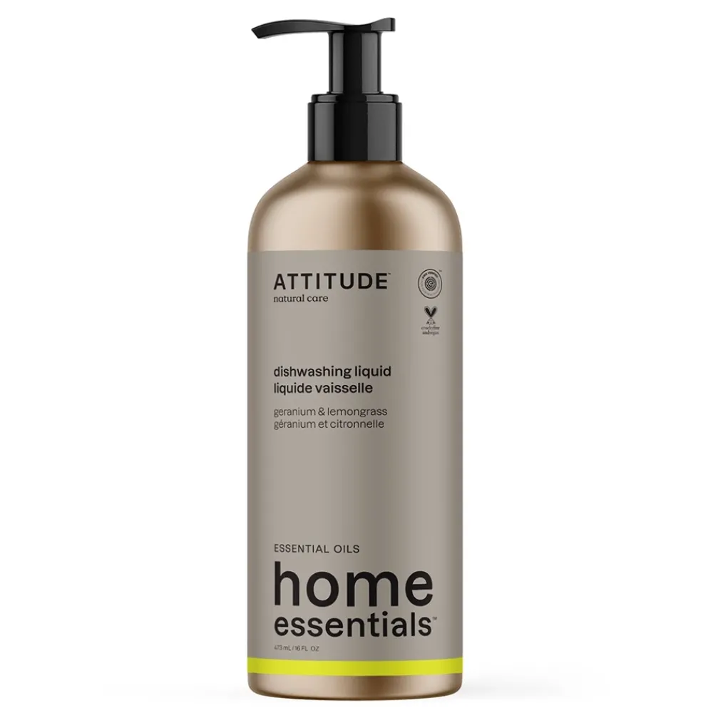 ATTITUDE Schoonmaakproducten|Afwasmiddel>Afwasmiddel - Geranium & Citroengras - 473ml