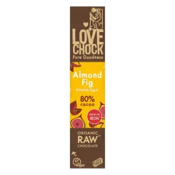Lovechock Chocolade>Amandel / Vijg 81% cacao - 40g - BIO THT 05-06-2025