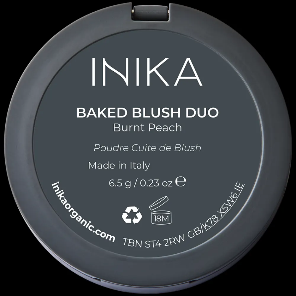 INIKA Gezicht/Blush>Baked Blush Duo - Burnt Peach - 6.5g - BIO