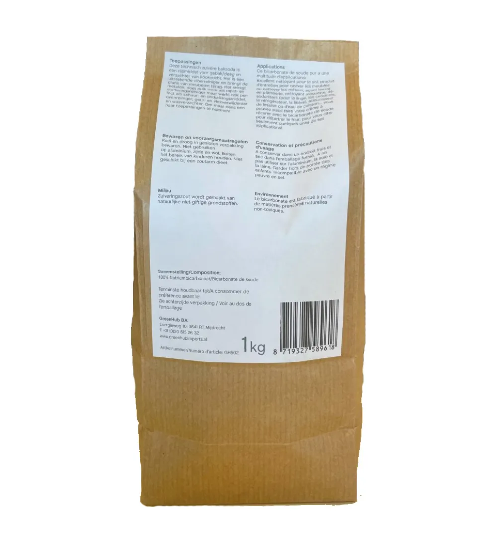 GreenHub Schoonmaakproducten|Schoonmaakproducten>Baking Soda / Zuiveringszout - 1kg