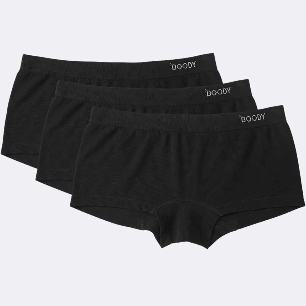 DAMES Boody Dames Slips>Bamboe Boxershort Dames - Zwart