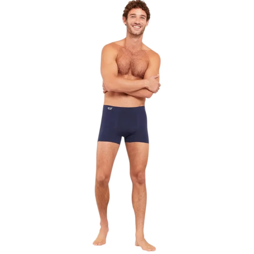 Heren Boody Heren Ondergoed>Bamboe Boxershort Heren - Donkerblauw - Naadloos
