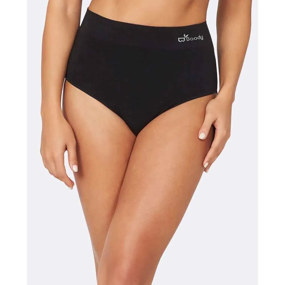 DAMES Boody Dames Slips>Bamboe Slip - Hoge Taille - Zwart