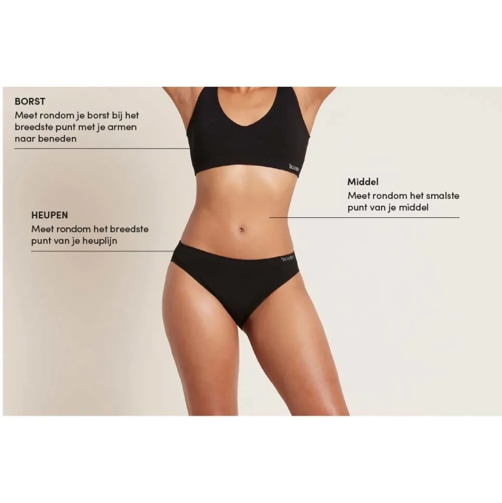 DAMES Boody Dames Slips>Bamboe Slip Dames - Zwart