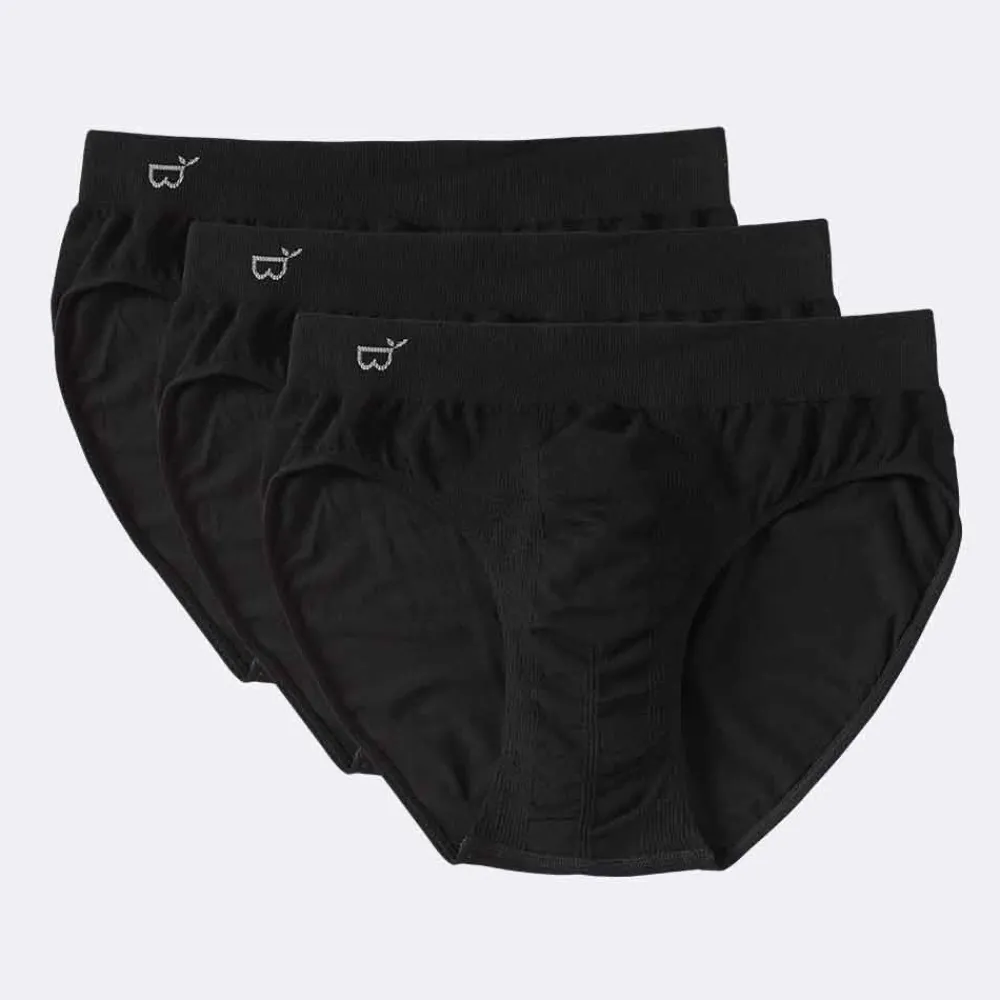 Heren Boody Heren Ondergoed>Bamboe Slip Heren - Zwart