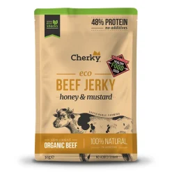 Cherky Biltong & Beef Jerky>Beef Jerky - Honing & Mosterd - 30g - BIO