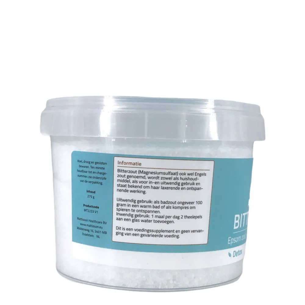 Mattisson Bad En Douche|Specials>Bitterzout – Epsom Zout (magnesiumsulfaat) - 275gr