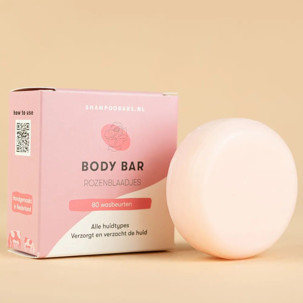 Shampoo Bars Hand- / Lichaamszeep|Bad En Douche>Body Bar Rozenblaadjes - Verzorgt en verzacht - 60g
