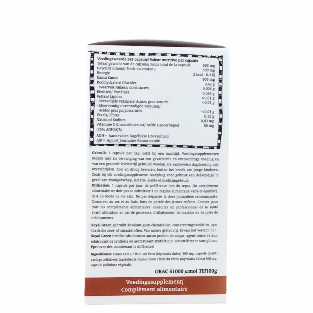 Royal Green Weerstand|Vitamine C>Camu Camu - Vitamine C - 60 vegicaps