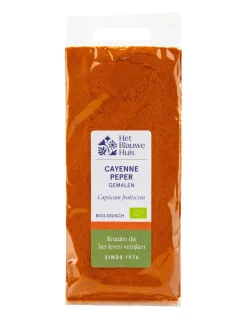 Het Blauwe Huis Kruiden & Specerijen>Cayennepeper gemalen - 15gr - BIO