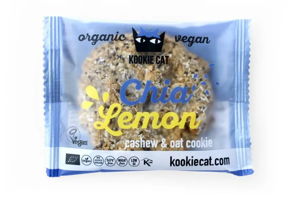 Kookie Cat Koekjes>Chia en Citroen Koek 50g - BIO
