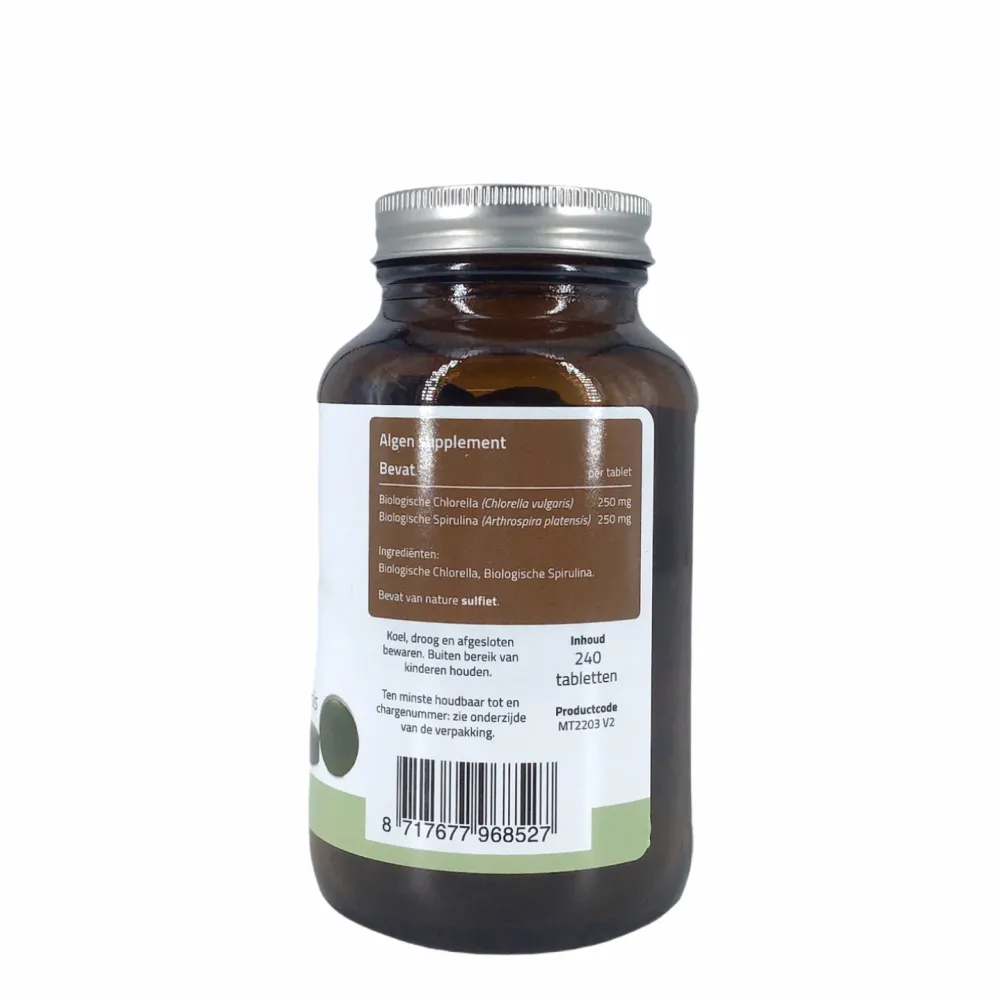 Mattisson Spijsvertering|Immuunsysteem>Chlorella Spirulina - 240 tabletten - BIO