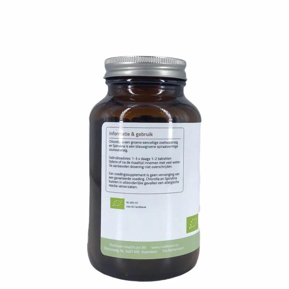Mattisson Spijsvertering|Immuunsysteem>Chlorella Spirulina - 240 tabletten - BIO