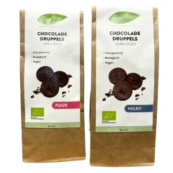 Puur Mieke Chocolade|Chocolade Druppels>Chocoladedruppels - Milky- Allergeenvrij - 150g - BIO