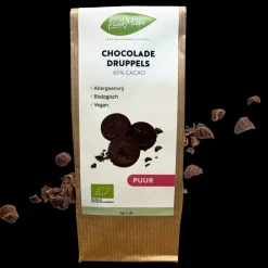 Puur Mieke Chocolade|Chocolade Druppels>Chocoladedruppels - Puur - Allergeenvrij - 150g - BIO