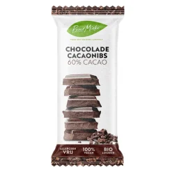 Puur Mieke Chocolade>Chocoladereep Cacaonibs - 60% Cacao - BIO