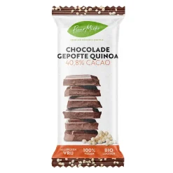 Puur Mieke Chocolade>Chocoladereep Gepofte Quinoa - 40,8% Cacao - BIO