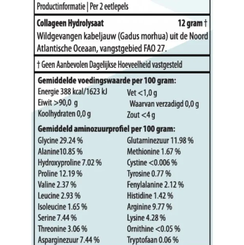 Ergo Max Viscollageen>Collageen Hydrolysaat van wilde Kabeljauw - 400g