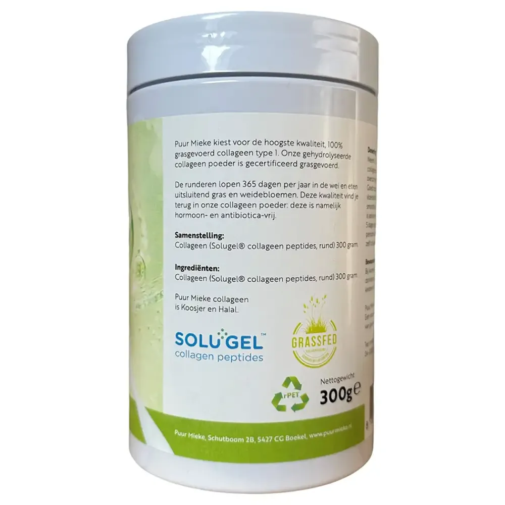 Puur Mieke Rimpels|Puur Mieke Supplementen>Collageen Poeder Gehydrolyseerd - 300g
