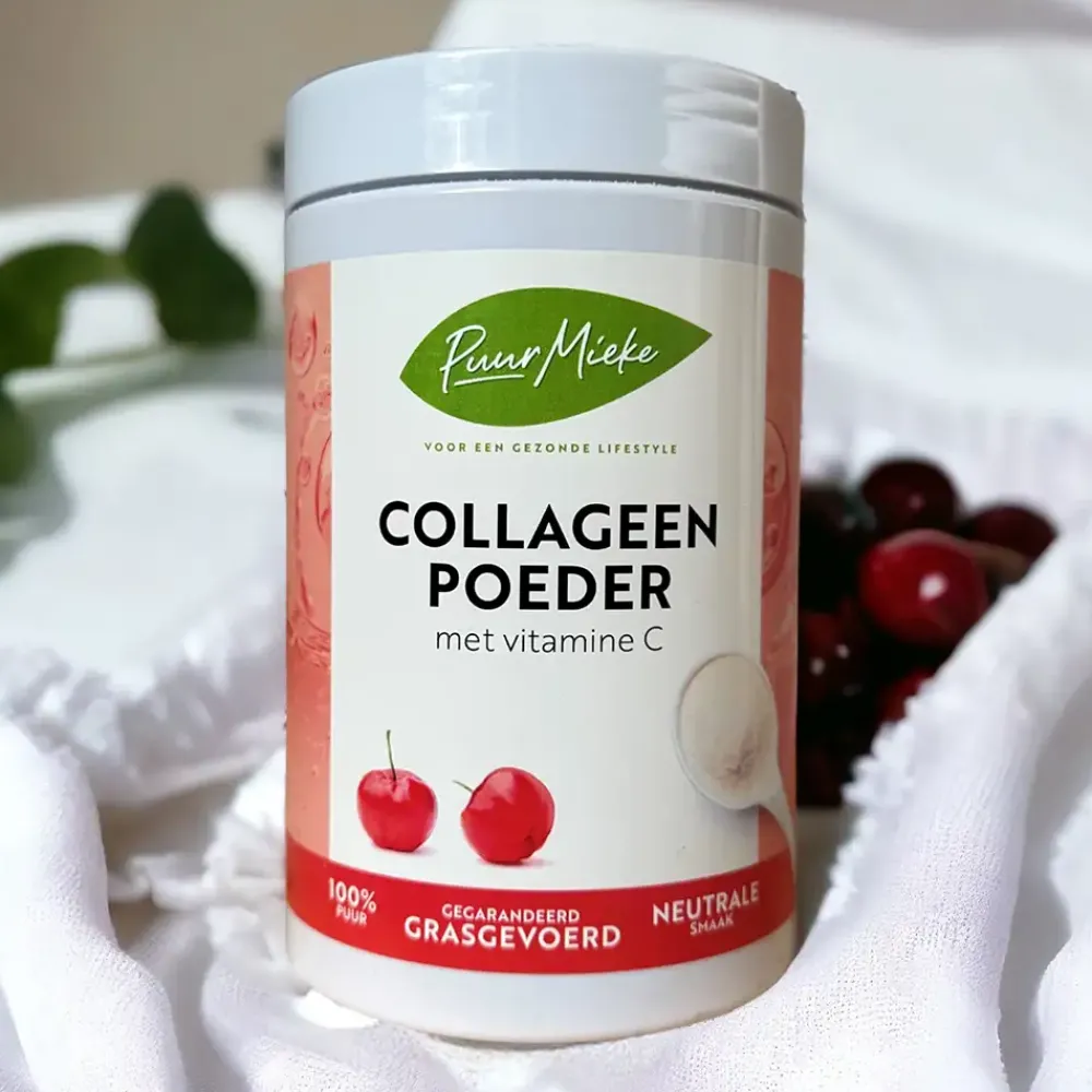 Puur Mieke Rimpels|Puur Mieke Supplementen>Collageen poeder met vitamine C gehydrolyseerd - 300g