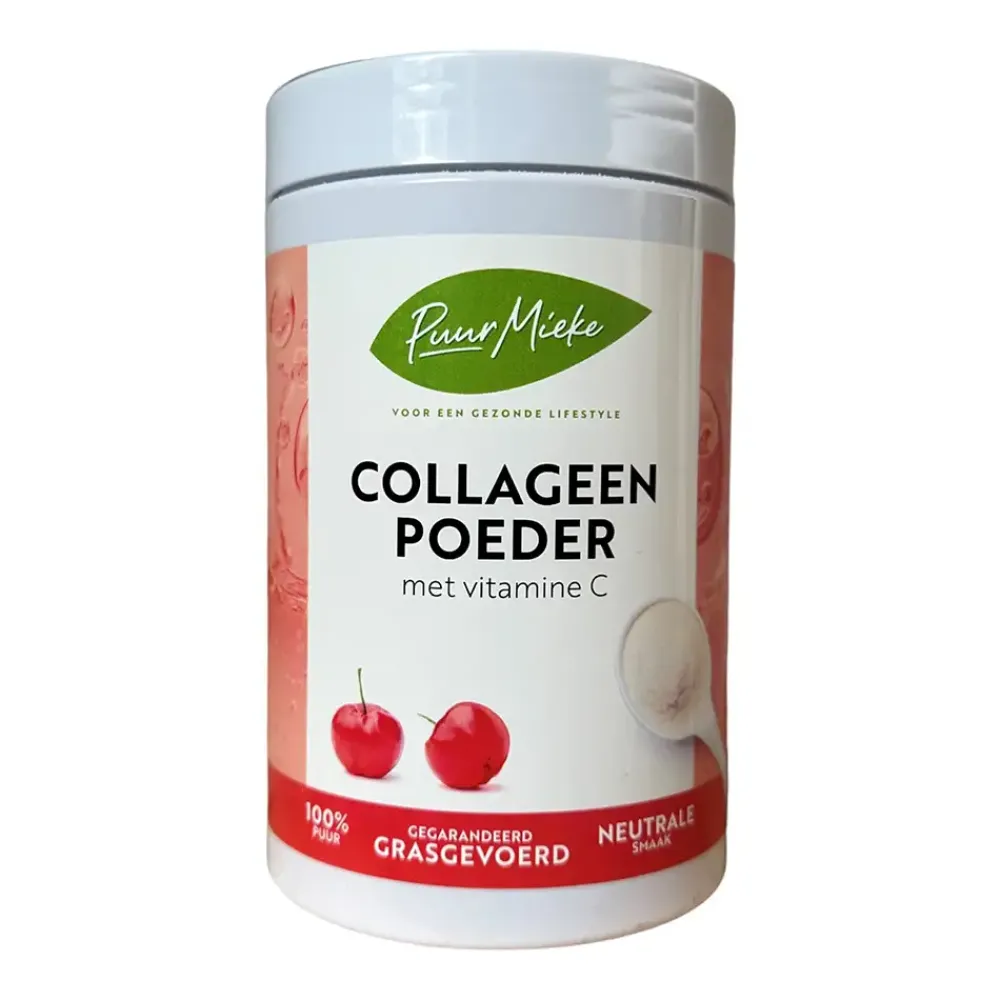 Puur Mieke Rimpels|Puur Mieke Supplementen>Collageen poeder met vitamine C gehydrolyseerd - 300g