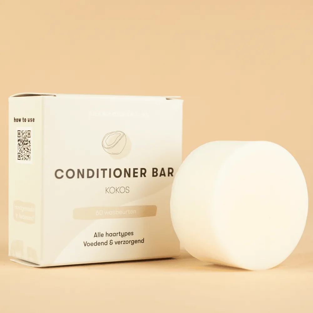 Shampoo Bars Conditioner>Conditioner Bar Kokos - Zacht en Pluisvrij - 45g