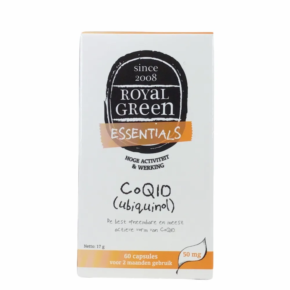 Royal Green Overige Vitamines|Specials>CoQ10 - 100% pure ubiquinol - 60caps