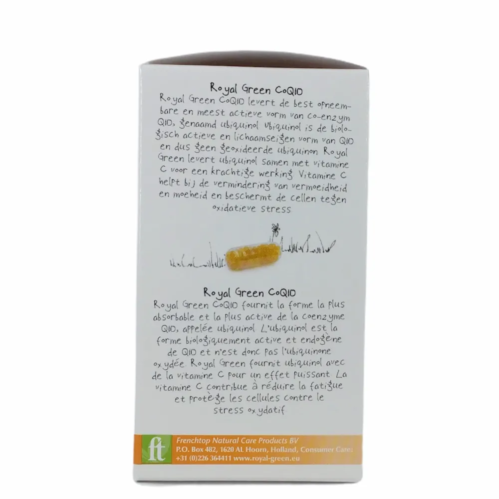 Royal Green Overige Vitamines|Specials>CoQ10 - 100% pure ubiquinol - 60caps