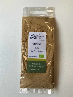 Het Blauwe Huis Kruiden & Specerijen|Paleo Aip>Gemberpoeder - 30gr - BIO