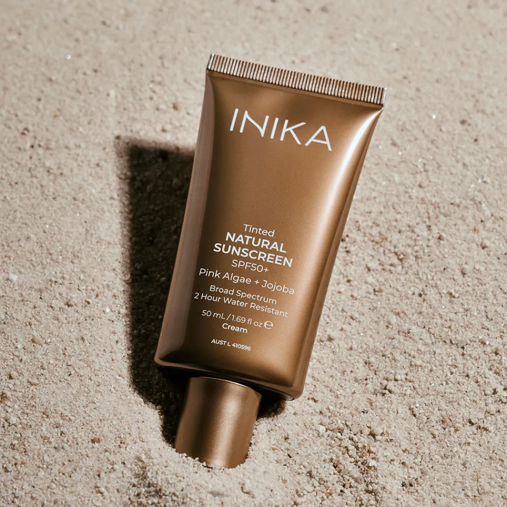 INIKA Zonnebrand|Zelfbruining>Getinte Natuurlijke Zonnebrandcrème SPF50+ - 50ml