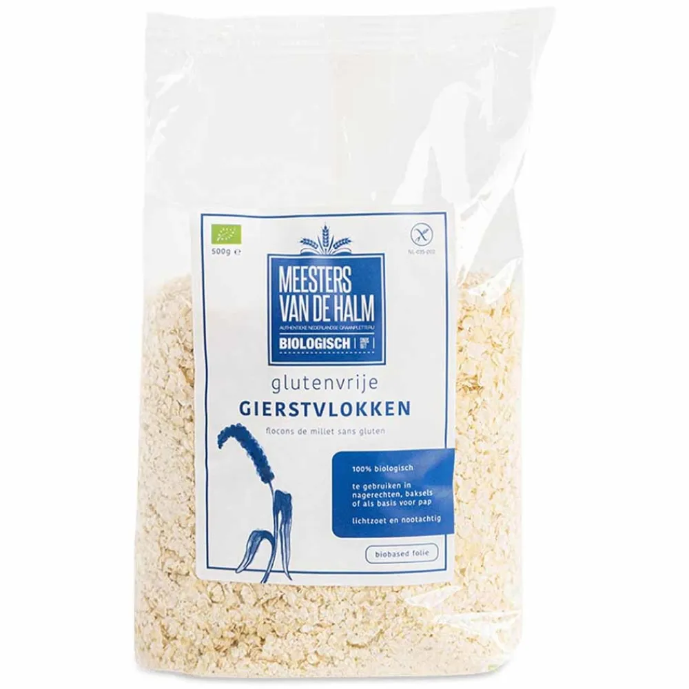 De Halm Rijst, Quinoa En Granen|Ontbijtgranen E.o.>Gierstvlokken - 500g - BIO