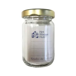 Het Blauwe Huis Keukenhulpjes|Keukenhulpjes>Glazen Kruidenpotje incl. Etiketten