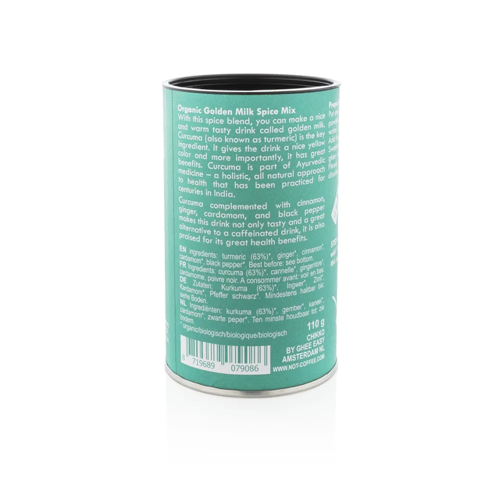 Chikko Not Coffee Koffievervangers & Latte's>Golden Milk / Kurkuma Latte - 110g - BIO