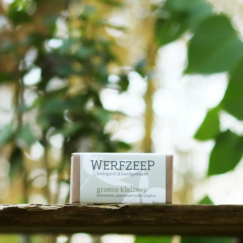 Werfzeep Reiniging|Hand- / Lichaamszeep>Groene kleizeep Biologische Zeep - 100gr