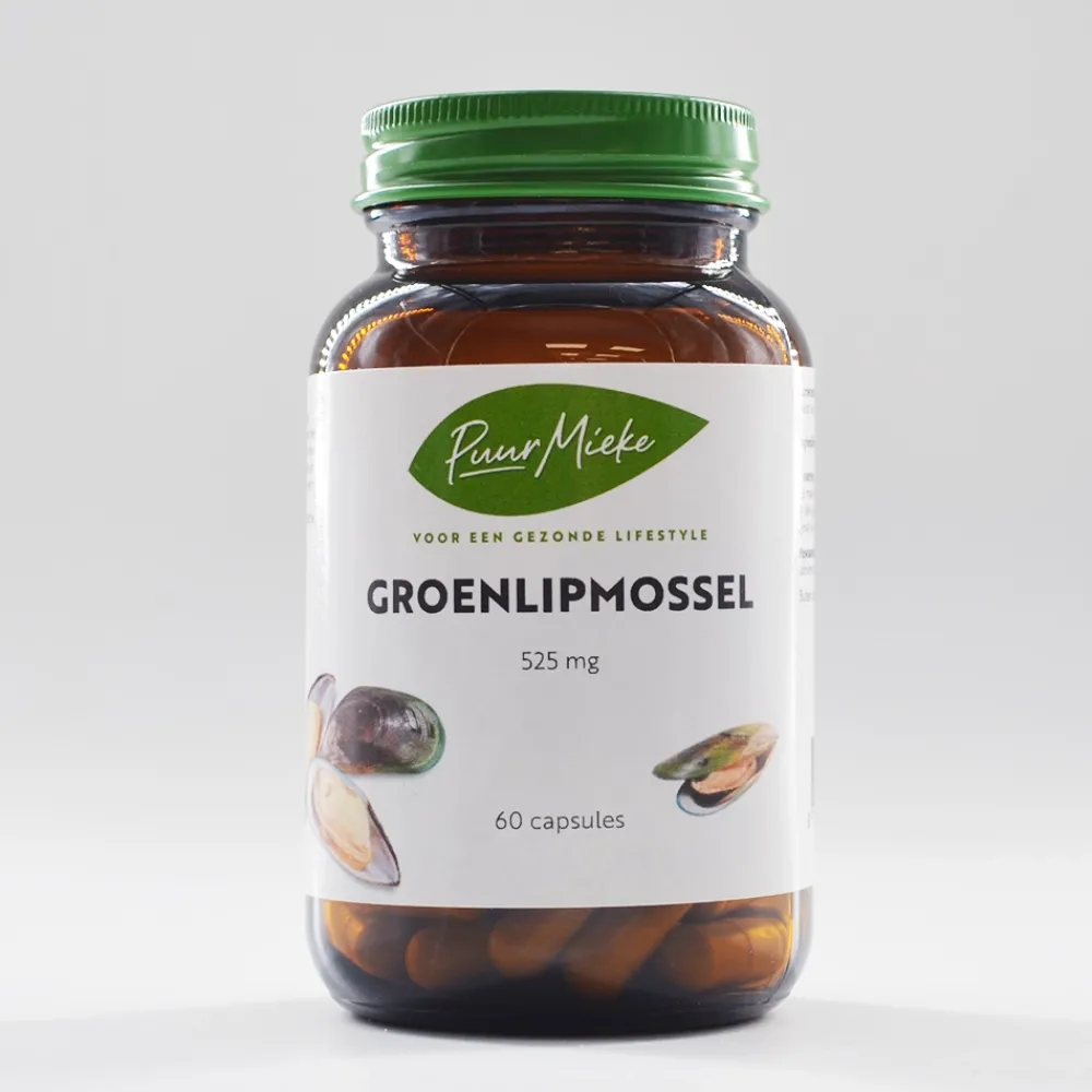 Puur Mieke Weerstand|Overige Vitamines>Groenlipmossel - 525mg - 60 caps
