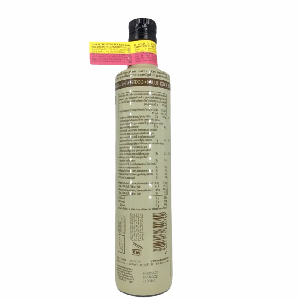 Amanprana Visolie / Omega 3 / Levertraan|Okinawaolie>Happy Perilla Special Okinawa Olie - 500ml - BIO