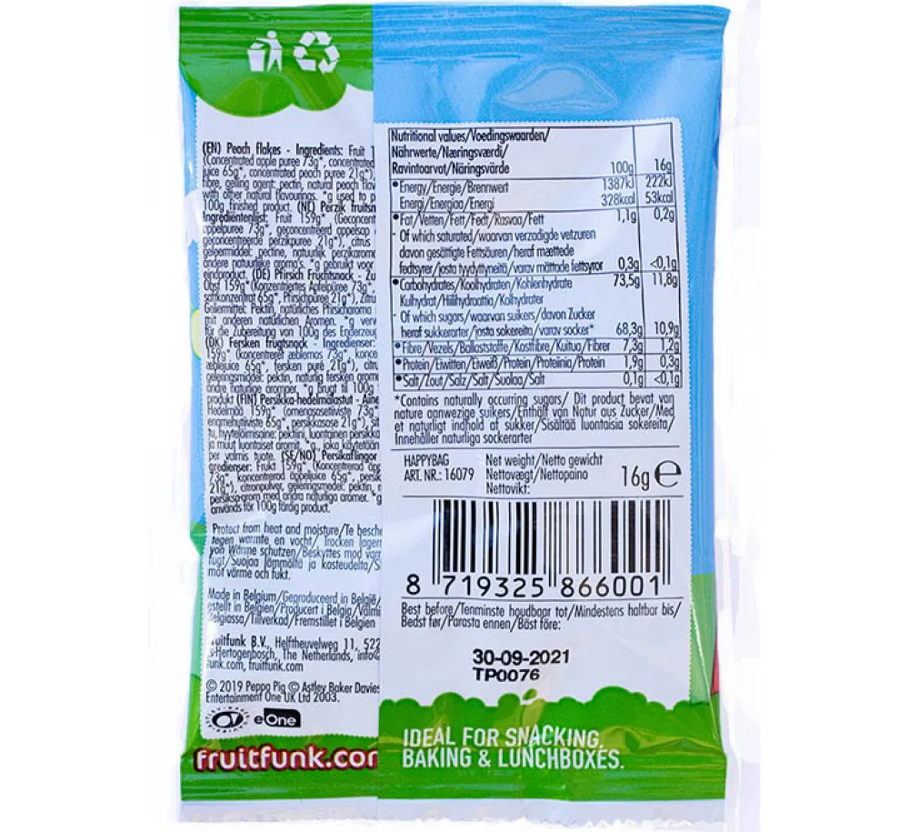 Fruitfunk Baby & Kind|Snoepjes>Happybag - Perzik - 16g