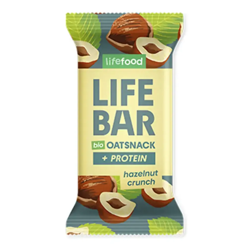 Lifefood Repen|Energierepen>Haverreep Protein Hazelnoot Crunch - 40g - BIO