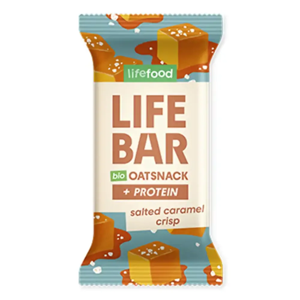 Lifefood Repen|Energierepen>Haverreep Protein Salted Caramel Crisp - 40g - BIO