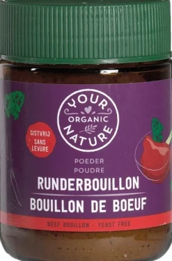 Your Organic Nature Soepen|Bouillon>Heldere runderbouillonpoeder zonder gist 140g - BIO