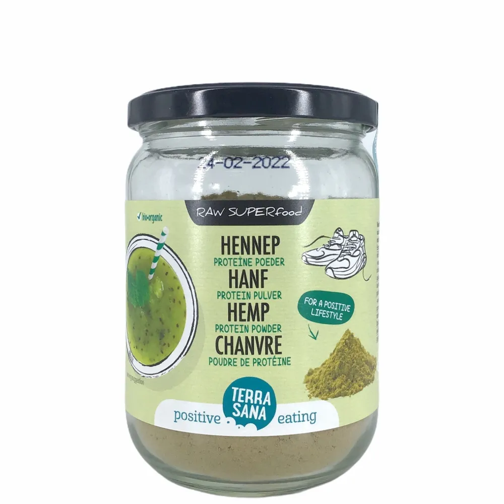 Terrasana Spieren|Zaden>Hennep Proteinepoeder in Glas 200g-BIO