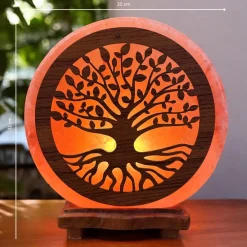 SelNature Nachtrust|Zoutlampen>Himalaya zoutlamp levensboom silhouet - 5kg