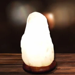 SelNature Stress|Nachtrust>Himalaya zoutlamp wit Natuurvorm