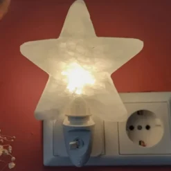 SelNature Zoutlampen|Luchtzuivering / Luchtverfrisser>Himalayazout nachtlamp voor stopcontact - Ster