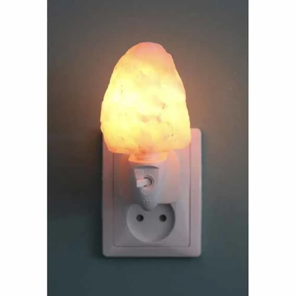 SelNature Stress|Nachtrust>Himalayazout nachtlamp voor stopcontact - Rotsje