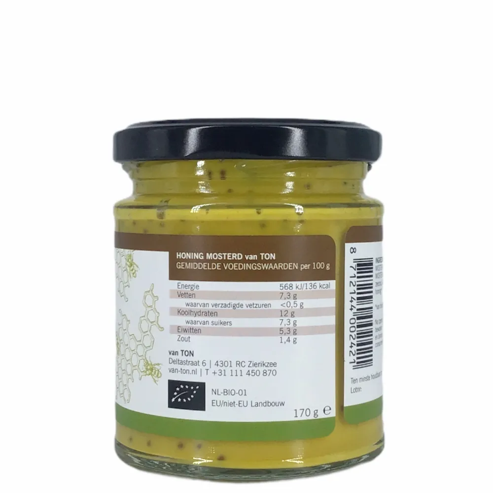 van TON Mayonaise En Mosterd>Honing Mosterd Saus 170g - BIO