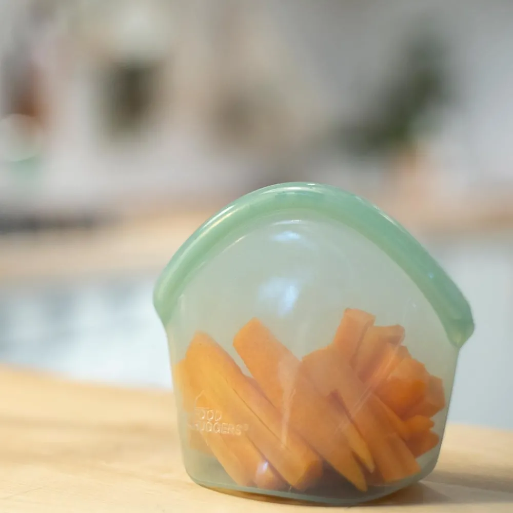 Food Huggers Siliconen Zakjes|Keukenhulpjes>Hugger Bag - Juniper Clear - 400ml