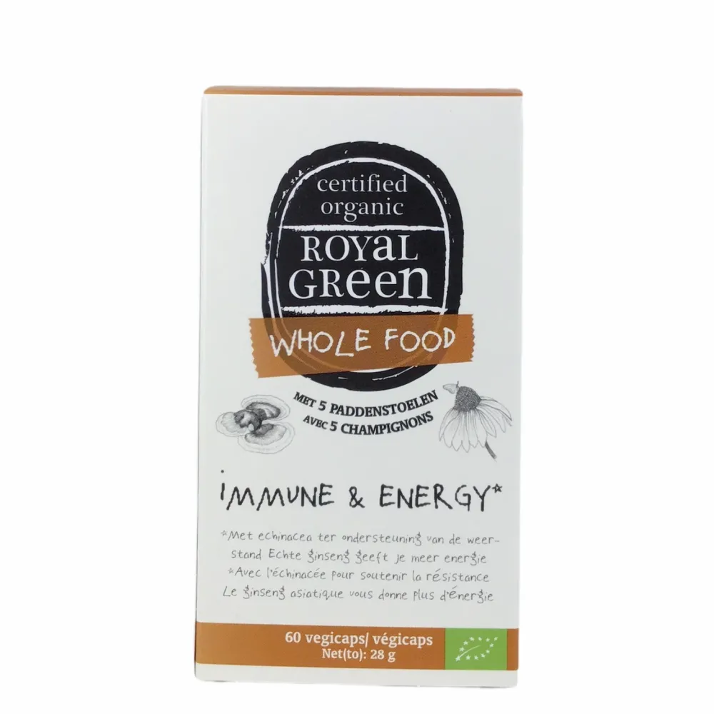 Royal Green Energie|Weerstand>Immune & Energy - 60 vegicaps - BIO