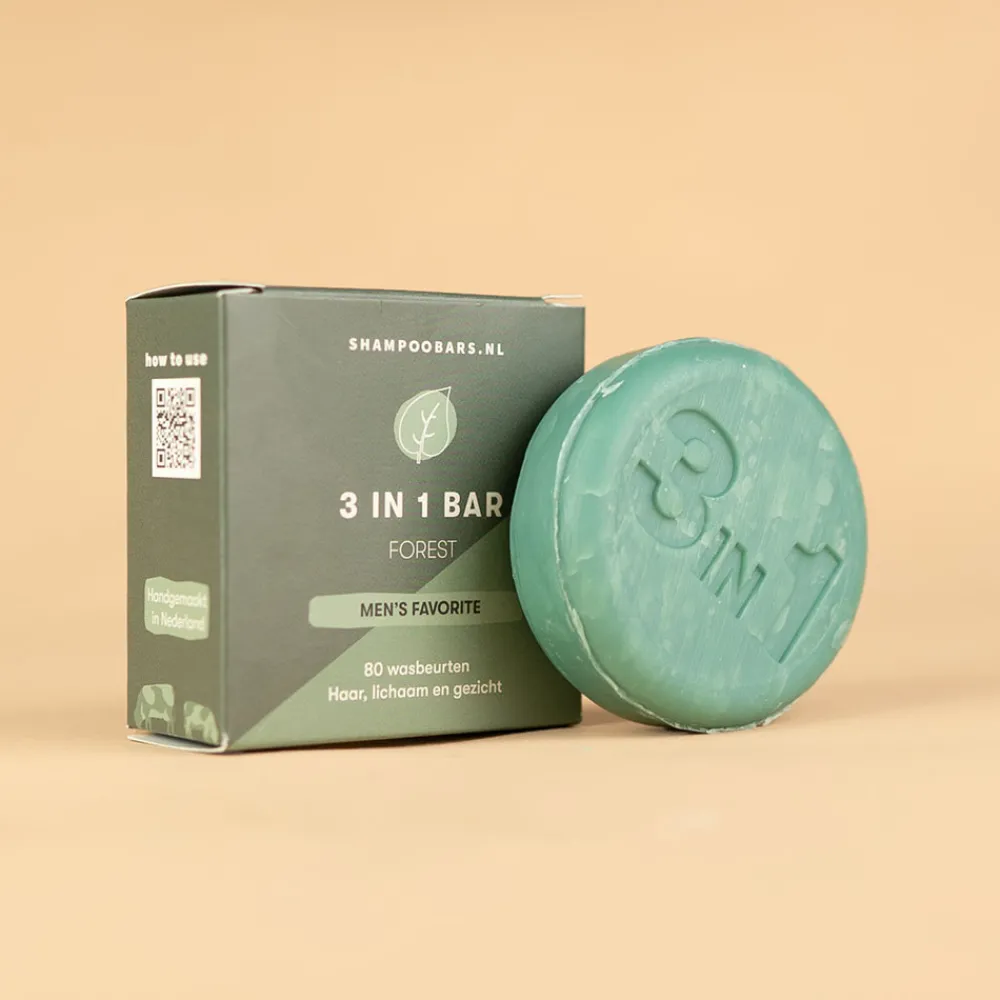 Shampoo Bars Haarverzorging/Shampoo En Conditioner|Reiniging>3-in-1 Bar - Forest - 60g